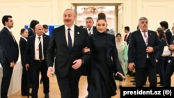 Президент Азербайджана Ильхам Алиев и его супруга и вице-президент страны Мехрибан Алиева