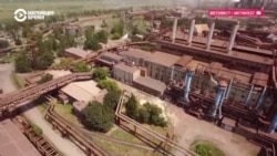 Завод "Азовсталь" в Мариуполе. До и после прихода российских войск  Завод "Азовсталь" в Мариуполе. До и после прихода российских войск