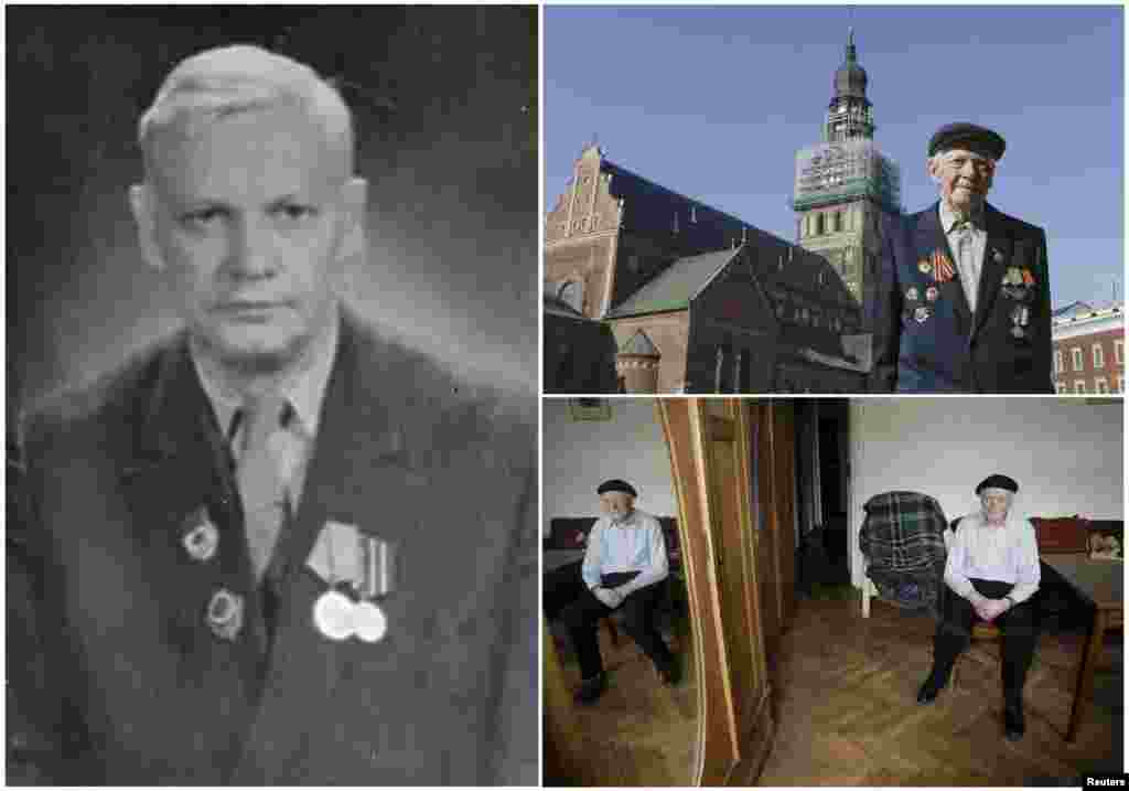 Фрицис Цеплис, 99. Латвийский офицер пехотного отряда Красной Армии с марта 1942 по май 1945, служил на территории своей страны  