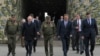 Владимир Путин, министр обороны России Сергей Шойгу, глава Генштаба Валерий Герасимов и другие чиновники на учениях "Запад-2021"