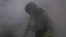 Ukraine -- Rescue workers fighting fire in Sumy region after a Russian strike, 15May2025