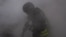 Ukraine -- Rescue workers fighting fire in Sumy region after a Russian strike, 15May2025