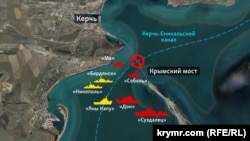 Схема инцидента в Керченском проливе