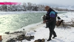 Как зимой моют золото в Нарынской области Кыргызстана Как зимой моют золото в Нарынской области Кыргызстана