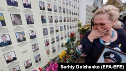 Церемония в память погибших в Иловайске и Дебальцево