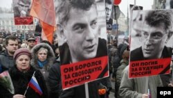 Траурный марш в Москве в память о Борисе Немцове
