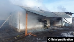 Пожар в Остемире, Казахстан, фото КЧС МВД Казахстана