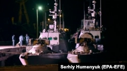 Возвращенные Украине корабли в порту Очаков