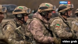 Тренировки чеченского спецназа, видео "Россия 1", скриншот