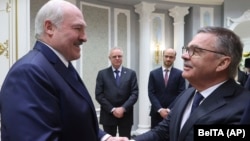 Александр Лукашенко и Рене Фазель, Минск, 11 января 2021 года