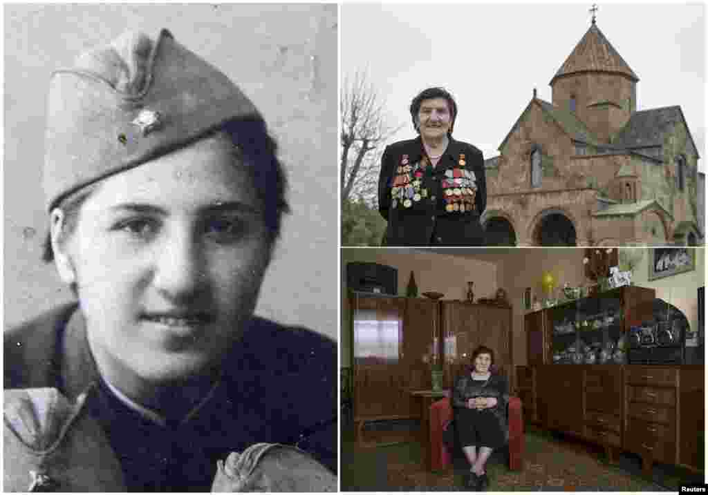 Розалия Абгарян, 92. Армянка служила в пехотном подразделении Красной Армии с апреля 1941 по декабрь 1945. Принимала участие в освободительном Пражском Восстании  