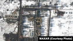 Спутниковый снимок территории вблизи российско-украинской границы под Белгородом от 21 февраля 2022 года