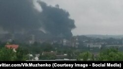 Обстрел Марьинки в окрестностях Донецка, фото 3 июня 2015 года