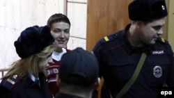 Надежда Савченко в Басманном суде, Москва, 10 февраля 2015